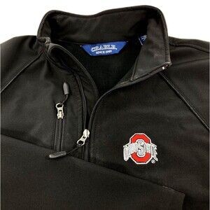 Ohio State Crable Vtg Jacket Fleece Lined Black L Mens Full Zip OSU Golf Heavywt